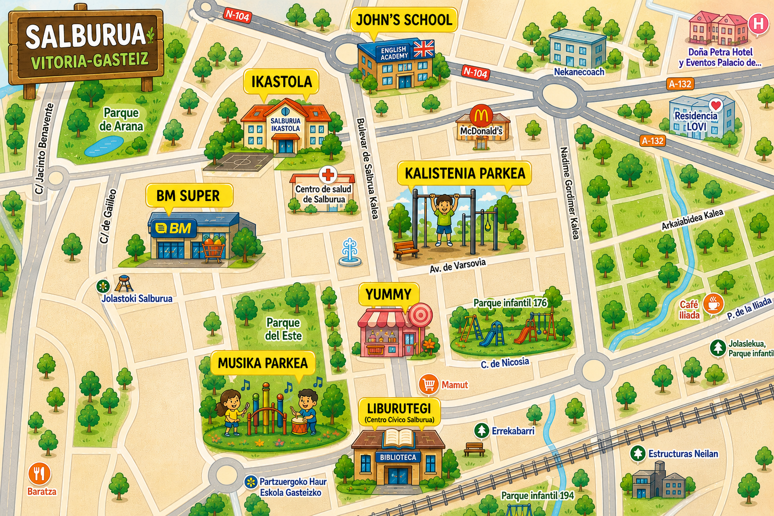 Mapa de Salburua